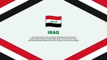 Iraq Flag Abstract Background Design Template. Iraq Independence Day Banner Cartoon Vector Illustration. Iraq Template