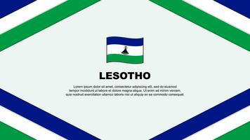 Lesotho Flag Abstract Background Design Template. Lesotho Independence Day Banner Cartoon Vector Illustration. Lesotho Template