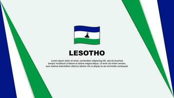 Lesotho Flag Abstract Background Design Template. Lesotho Independence Day Banner Cartoon Vector Illustration. Lesotho Flag