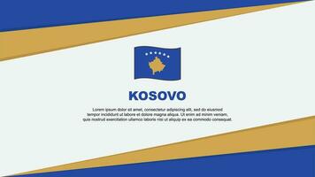 Kosovo Flag Abstract Background Design Template. Kosovo Independence Day Banner Cartoon Vector Illustration. Kosovo Design
