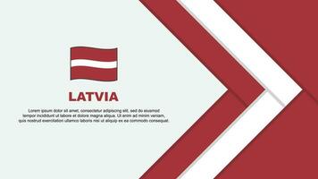 Latvia Flag Abstract Background Design Template. Latvia Independence Day Banner Cartoon Vector Illustration. Latvia Cartoon