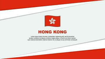 Hong Kong Flag Abstract Background Design Template. Hong Kong Independence Day Banner Cartoon Vector Illustration. Hong Kong Design