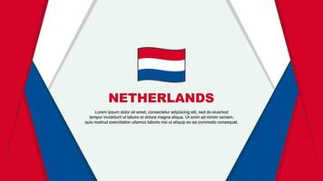 Netherlands Flag Abstract Background Design Template. Netherlands Independence Day Banner Cartoon Vector Illustration. Netherlands Background