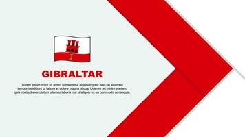 Gibraltar Flag Abstract Background Design Template. Gibraltar Independence Day Banner Cartoon Vector Illustration. Gibraltar Cartoon