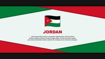 Jordan Flag Abstract Background Design Template. Jordan Independence Day Banner Cartoon Vector Illustration. Jordan Vector