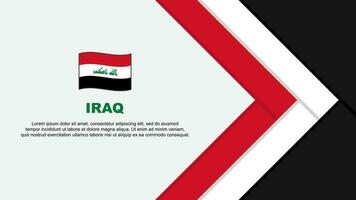 Iraq Flag Abstract Background Design Template. Iraq Independence Day Banner Cartoon Vector Illustration. Iraq Cartoon