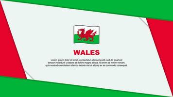 Wales Flag Abstract Background Design Template. Wales Independence Day Banner Cartoon Vector Illustration. Wales Independence Day