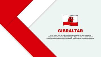 Gibraltar Flag Abstract Background Design Template. Gibraltar Independence Day Banner Cartoon Vector Illustration. Gibraltar Illustration