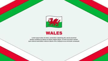 Wales Flag Abstract Background Design Template. Wales Independence Day Banner Cartoon Vector Illustration. Wales Template