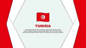 Tunisia Flag Abstract Background Design Template. Tunisia Independence Day Banner Cartoon Vector Illustration. Tunisia Background