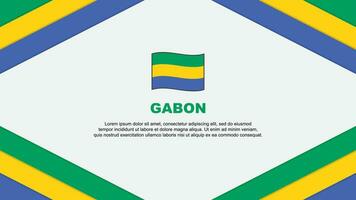 Gabon Flag Abstract Background Design Template. Gabon Independence Day Banner Cartoon Vector Illustration. Gabon Template