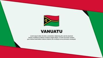 Vanuatu Flag Abstract Background Design Template. Vanuatu Independence Day Banner Cartoon Vector Illustration. Vanuatu Independence Day