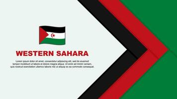 Western Sahara Flag Abstract Background Design Template. Western Sahara Independence Day Banner Cartoon Vector Illustration. Western Sahara Cartoon