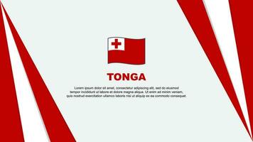 Tonga Flag Abstract Background Design Template. Tonga Independence Day Banner Cartoon Vector Illustration. Tonga Flag