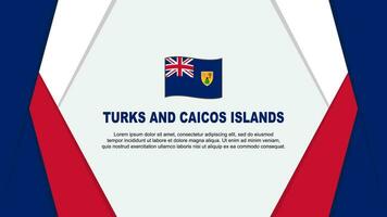 turcos y caicos islas bandera resumen antecedentes diseño modelo. turcos y caicos islas independencia día bandera dibujos animados vector ilustración. antecedentes