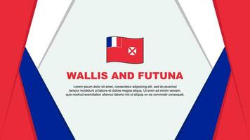 Wallis And Futuna Flag Abstract Background Design Template. Wallis And Futuna Independence Day Banner Cartoon Vector Illustration. Wallis And Futuna Background