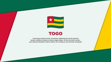 Togo Flag Abstract Background Design Template. Togo Independence Day Banner Cartoon Vector Illustration. Togo Banner