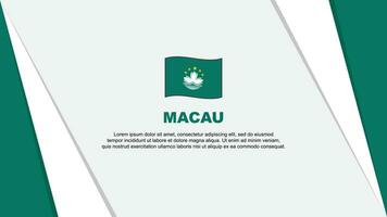 Macau Flag Abstract Background Design Template. Macau Independence Day Banner Cartoon Vector Illustration. Macau Flag