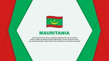 Mauritania Flag Abstract Background Design Template. Mauritania Independence Day Banner Cartoon Vector Illustration. Mauritania Background