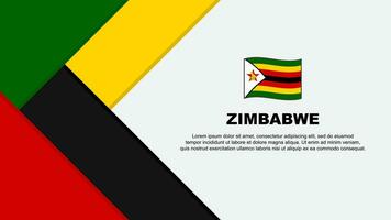 Zimbabwe Flag Abstract Background Design Template. Zimbabwe Independence Day Banner Cartoon Vector Illustration. Zimbabwe Illustration