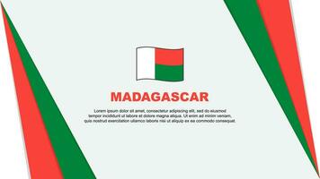 Madagascar Flag Abstract Background Design Template. Madagascar Independence Day Banner Cartoon Vector Illustration. Madagascar Flag