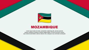 Mozambique Flag Abstract Background Design Template. Mozambique Independence Day Banner Cartoon Vector Illustration. Mozambique Template