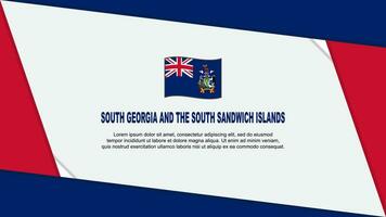 South Georgia And The South Sandwich Islands Flag Abstract Background Design Template. Independence Day Banner Cartoon Vector Illustration. Independence Day