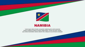 Namibia Flag Abstract Background Design Template. Namibia Independence Day Banner Cartoon Vector Illustration. Namibia Design