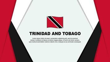 Trinidad And Tobago Flag Abstract Background Design Template. Trinidad And Tobago Independence Day Banner Cartoon Vector Illustration. Trinidad And Tobago Background
