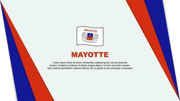 Mayotte Flag Abstract Background Design Template. Mayotte Independence Day Banner Cartoon Vector Illustration. Mayotte Flag