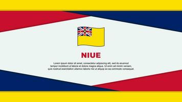 Niue Flag Abstract Background Design Template. Niue Independence Day Banner Cartoon Vector Illustration. Niue Vector