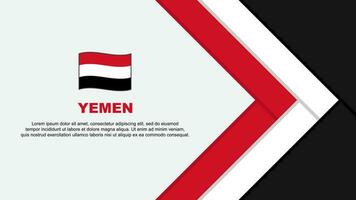 Yemen Flag Abstract Background Design Template. Yemen Independence Day Banner Cartoon Vector Illustration. Yemen Cartoon