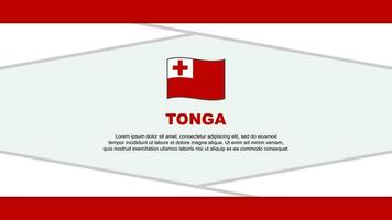 Tonga Flag Abstract Background Design Template. Tonga Independence Day Banner Cartoon Vector Illustration. Tonga Vector