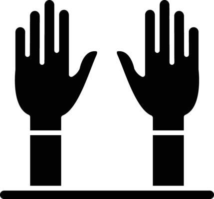 Exam Gloves Vector Icon