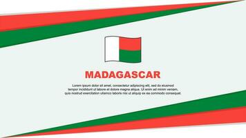 Madagascar Flag Abstract Background Design Template. Madagascar Independence Day Banner Cartoon Vector Illustration. Madagascar Design