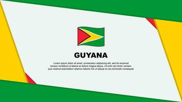 Guyana Flag Abstract Background Design Template. Guyana Independence Day Banner Cartoon Vector Illustration. Guyana Independence Day