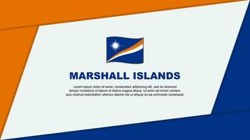 Marshall Islands Flag Abstract Background Design Template. Marshall Islands Independence Day Banner Cartoon Vector Illustration. Marshall Islands Banner