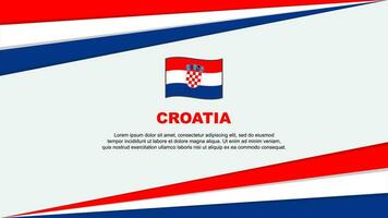 Croatia Flag Abstract Background Design Template. Croatia Independence Day Banner Cartoon Vector Illustration. Croatia Design