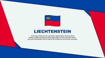 Liechtenstein Flag Abstract Background Design Template. Liechtenstein Independence Day Banner Cartoon Vector Illustration. Liechtenstein Independence Day