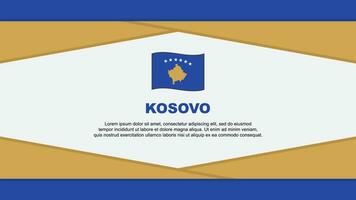 Kosovo Flag Abstract Background Design Template. Kosovo Independence Day Banner Cartoon Vector Illustration. Kosovo Vector