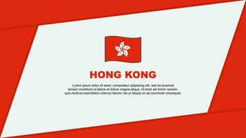 Hong Kong Flag Abstract Background Design Template. Hong Kong Independence Day Banner Cartoon Vector Illustration. Hong Kong Banner