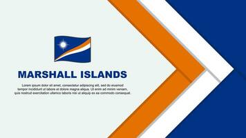 Marshall Islands Flag Abstract Background Design Template. Marshall Islands Independence Day Banner Cartoon Vector Illustration. Marshall Islands Cartoon