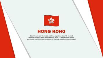 Hong Kong Flag Abstract Background Design Template. Hong Kong Independence Day Banner Cartoon Vector Illustration. Hong Kong Flag