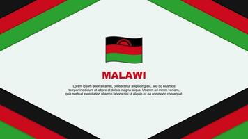 Malawi Flag Abstract Background Design Template. Malawi Independence Day Banner Cartoon Vector Illustration. Malawi Template