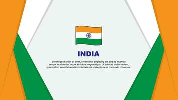 India Flag Abstract Background Design Template. India Independence Day Banner Cartoon Vector Illustration. India Background