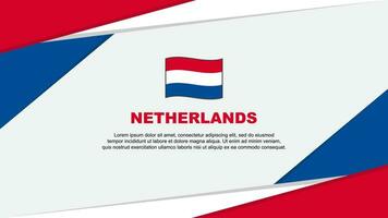 Netherlands Flag Abstract Background Design Template. Netherlands Independence Day Banner Cartoon Vector Illustration. Netherlands