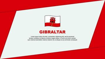 Gibraltar Flag Abstract Background Design Template. Gibraltar Independence Day Banner Cartoon Vector Illustration. Gibraltar Banner