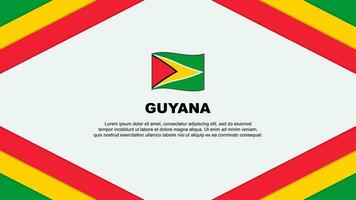 Guyana Flag Abstract Background Design Template. Guyana Independence Day Banner Cartoon Vector Illustration. Guyana Template