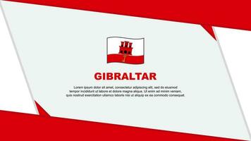 Gibraltar Flag Abstract Background Design Template. Gibraltar Independence Day Banner Cartoon Vector Illustration. Gibraltar Independence Day