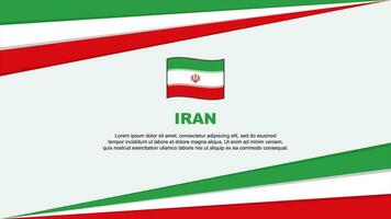 Iran Flag Abstract Background Design Template. Iran Independence Day Banner Cartoon Vector Illustration. Iran Design